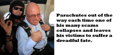 Stephen Ward parachutes away each time his victims face crippling losses on scams he has cashed in on. Pension Life