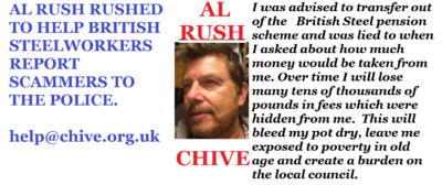 Al Rush championing the British Steelworkers who have been scammed