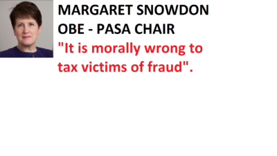 Pension Life Blog - SALMON ENTERPRISES TAX TRIBUNAL VERDICT - James Lau - Margaret Snowdon OBE - PASA CHAIR - Stated "It is morally wrong to tax victims of fraud."