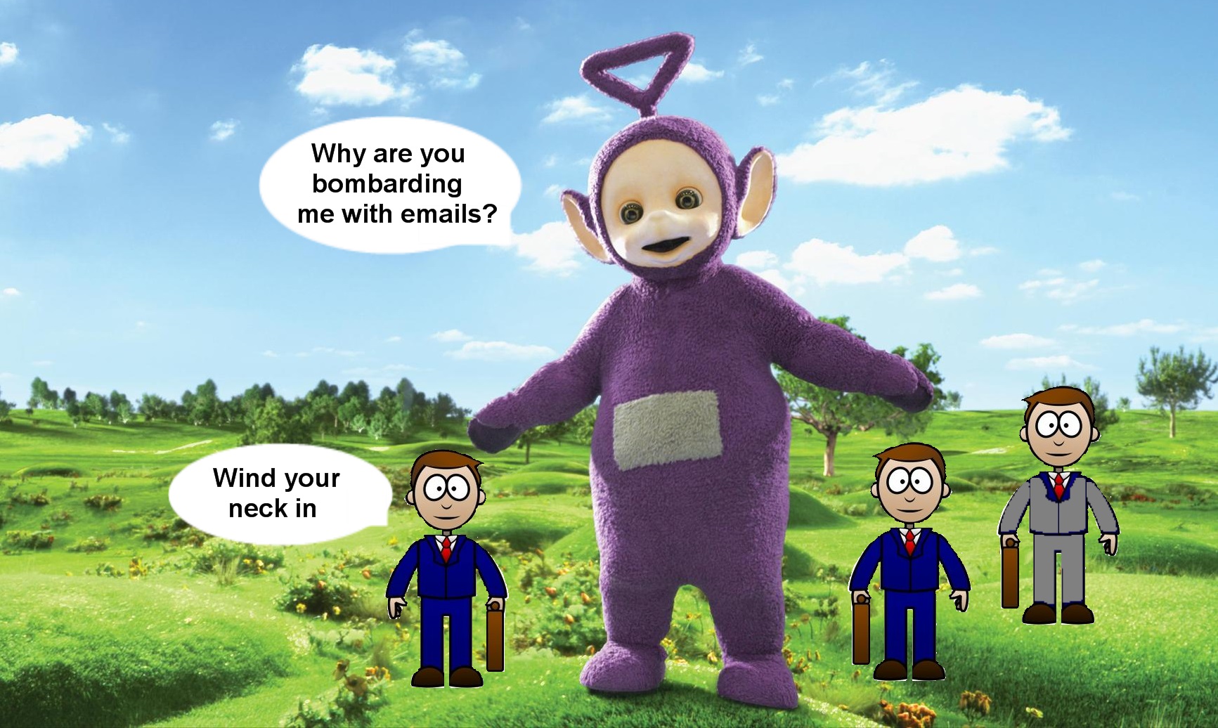 Pension Life Blog - Tinky Winky and his motley crew