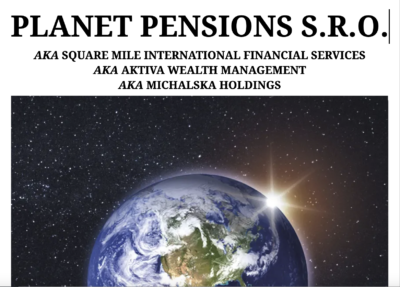 PLANET PENSIONS also known as Square Mile and Aktiva